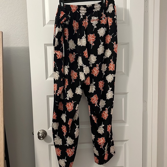 Calvin Klein black dark floral soft pull on pants 20W NWT workwear casual baggy - Picture 9 of 16